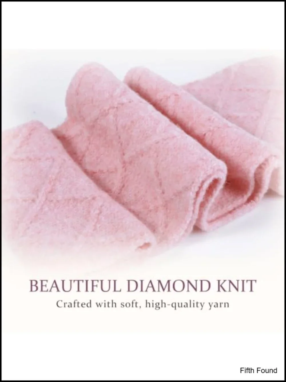 MEALNET Women's Winter Scarf Soft Warm Textured Knit Diamond Pattern